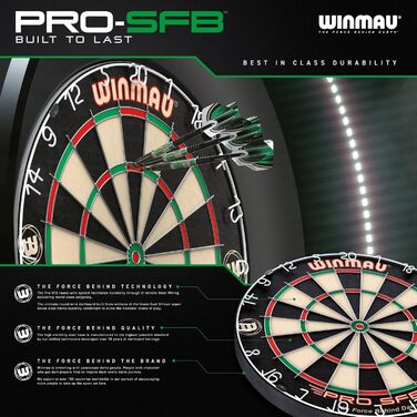 Дошка для дартсу WINMAU Pro SFB багатокольорова щетина