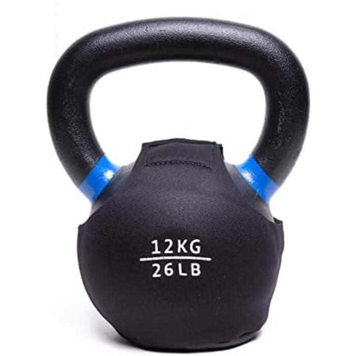 СПЕЦІАЛЬНО ДЛЯ ПРОДУКТІВ KETTLEBELL KINGS - Обгортка для гирі з пудровим покриттям - LB - Чохол для гирі для підлоги з неопреновим рукавом 3 мм для тренажерного залу або домашнього фітнесу Захист гирі (70 фунтів)