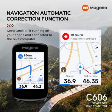 Велокомп'ютер Magene C606 GPS сенсорний, WiFi, Bluetooth, тренування