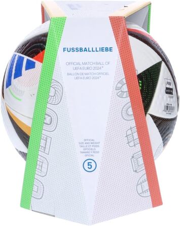 М'яч adidas Euro24 Pro Білий/Чорний/Globlu Розмір 5