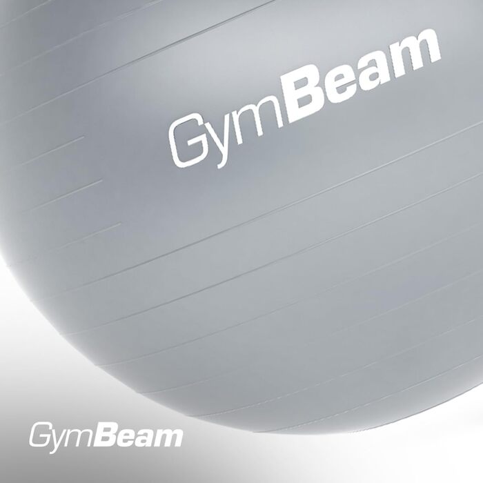 М'яч для вправ GymBeam 85 см з насосом (сірий) для стабільності та спини