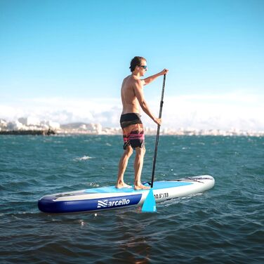 Надувна SUP-дошка 10’6 x 33” x 6” для дорослих з рюкзаком, насосом, нековзким килимком та чохлом для телефону, ультра-легка