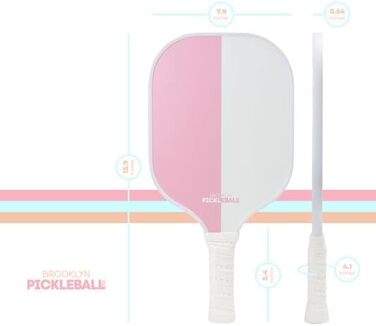 Набір Pickleball Brooklyn 2 ракетки, вуглецеве волокно, рожева, футляр