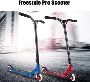 Дорослий трюковий самокат Freestyle Pro Trick Scooter - 360 Swivel Spin - Ідеально підходить для початківців - легкий синій