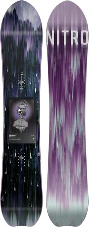 Чоловічі сноуборди Nitro Dropout 23 All-Mountain Freeride Powder Boards Power Pods Carvingboard (156, Multicolor)