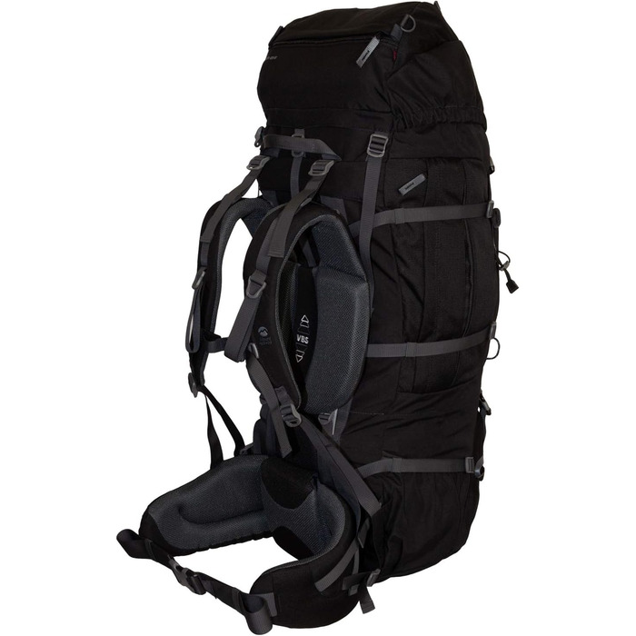 Рюкзак туристичний Tashev Outdoors Mount 100+20 л, чорний, з регуляцією об'єму, для жінок і чоловіків, з дощовиком, вироблено в ЄС