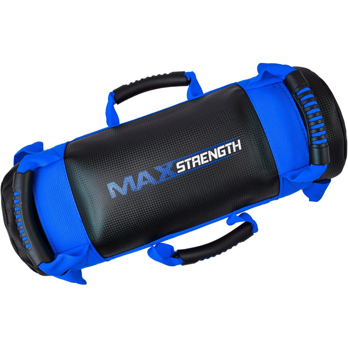 Груша MaxStrength з наповнювачем, 5-25 кг, кроссфіт, ММА, чорний/синій