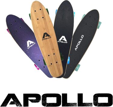 Скейтборд Apollo Fancy Vintage Mini Cruiser, дерев'яна палуба 22,5