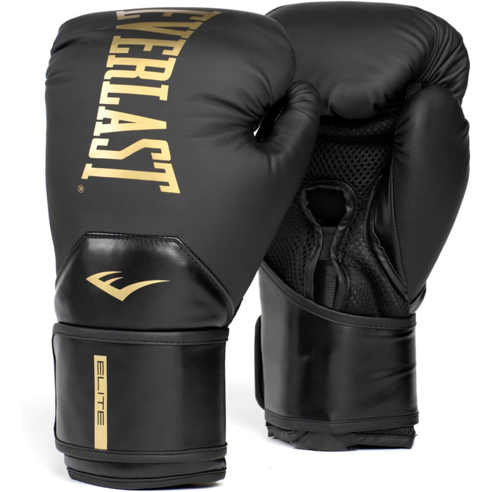 Рукавички Everlast Elite 2 чорні/золоті, 283,5 г