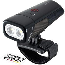 SIGMA Buster 1100 HL — велосипедна фара на шолом, 1100 люмен, акумуляторна, 5 режимів, швидке кріплення