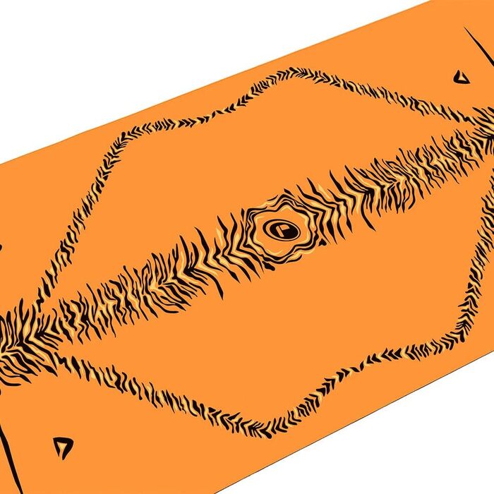 Новорічний килимок для йоги Liforme Zodiac - найкращий у світі екологічно чистий, нековзний килимок для йоги з оригінальною унікальною системою маркування вирівнювання, біорозкладаний килимок (тигр)