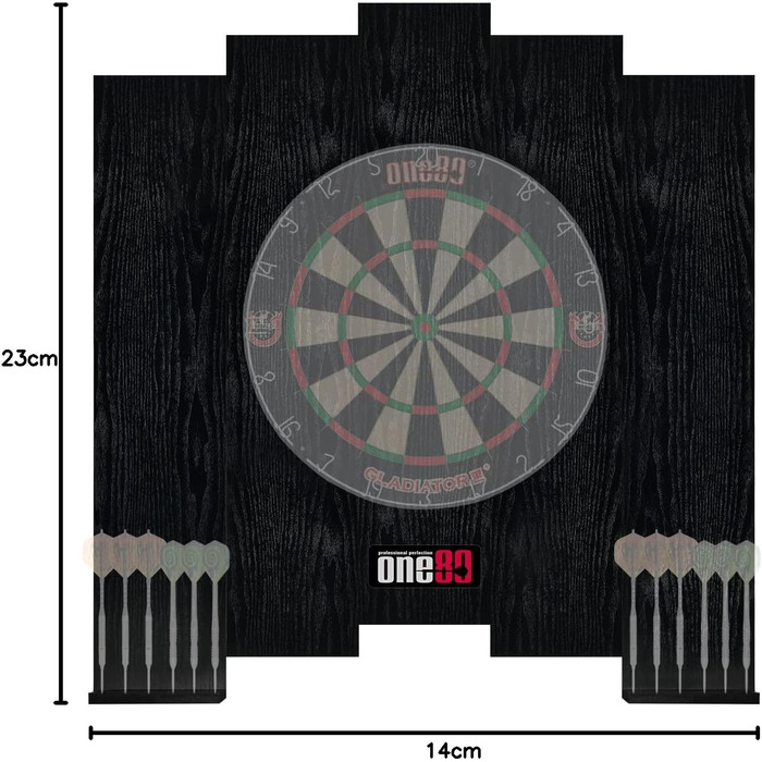 Захисне кільце та плівка для дартсу, 80 Dartboard Surround, чорний