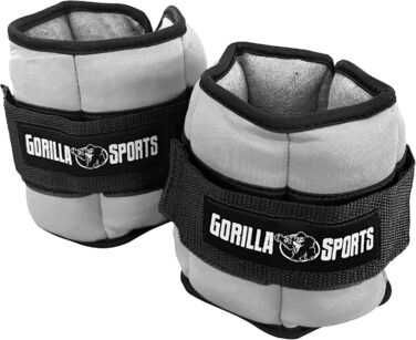 Манжети GORILLA SPORTS 0,45-2,25 кг, неопрен, сірий