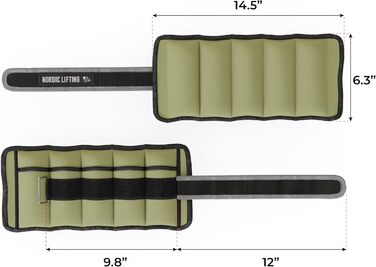 Ремінь для щиколотки Nordic Lifting - манжети для ваги (зелений)