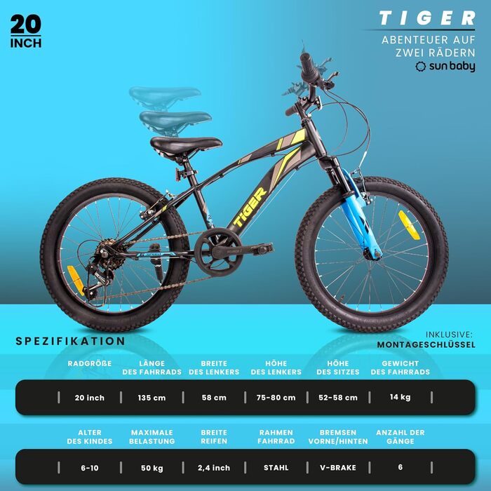 Велосипед Sun Baby Tiger Bike 20