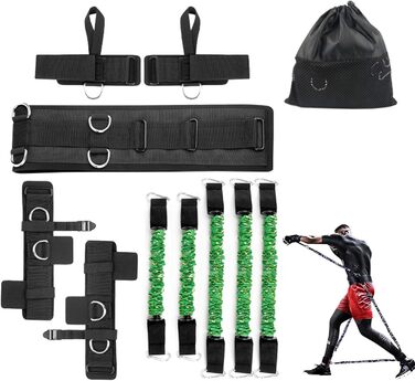 Стрічки опору Боксерські стрічки опору Бокс Sfeexun Boxing Expander Resistance Boxing Sport, Боксерські гумки Боксерські тренувальні стрічки Боксерські стрічки опору Коробка Тренувальне обладнання, 300/200/150 фунтів 300 фунтів зелений