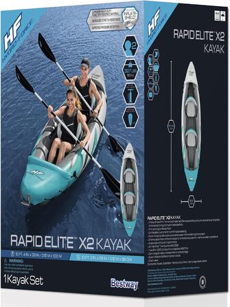 Байдарки Bestway Hydro Force Rapid Elite X2 на 2 особи з аксесуарами