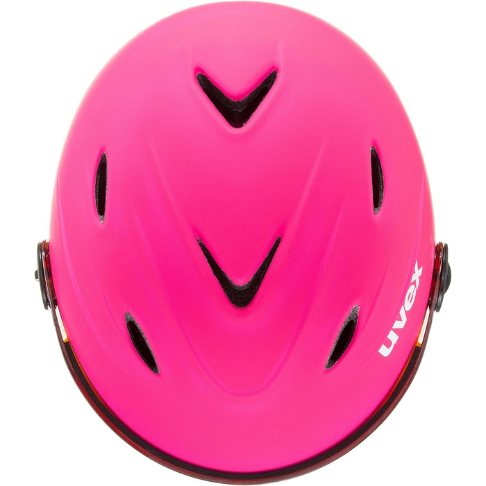 Лижний шолом Uvex Kids Junior Visor Pro 52-54 см рожевий килимок