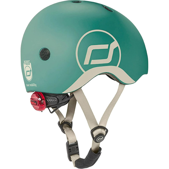 Дитячий шолом Scoot and Ride з LED-ліхтарем, матове покриття, розмір XXS, регульовані ремені, флісова підкладка