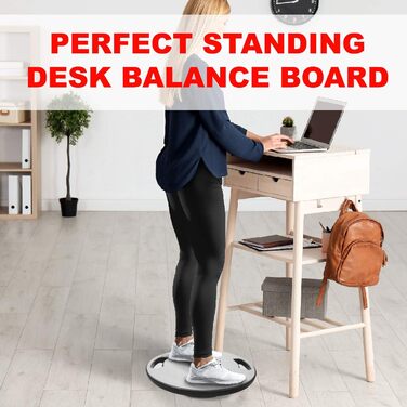 З ручкою та нековзною поверхнею Wobble Board Balance Board Ø 40cm - Ø 41cm, більш барвистий для вашої стабільності та тренування всього тіла (срібло - стандарт 40 см, пластикова дошка для коливань), 4All Balance Board inc, Wobble Board Sport