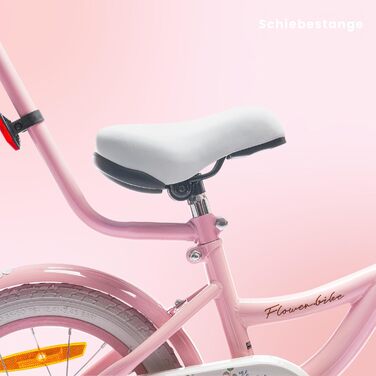 Велосипед Sun Baby Bicycle Flower, колеса на вибір, зі штангою, 2-6 років