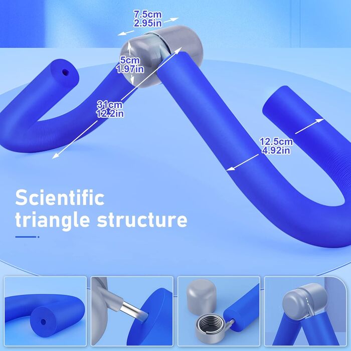 Тренажер для стегон, Формування, схуднення та тонус стегон, сідниць, рук та ніг, Домашнє обладнання для схуднення (Blue 2)