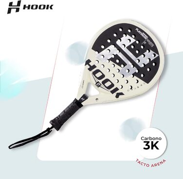 Ракетка Hook Platinum White унісекс Padel, 355/365 г, карбон, контроль