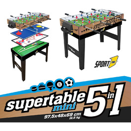 Стіл Sport1 Supertable Mini 5-в-1 футбол, теніс, хокей, більярд