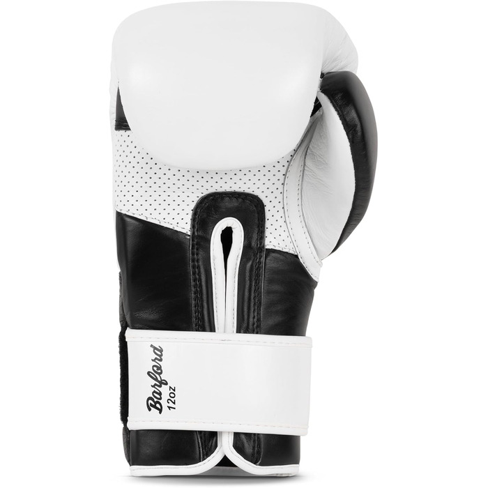 Боксерські рукавички Lonsdale Barford зі шкіри, білі/чорні, 14 унцій