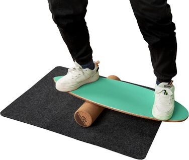 З дерева, Balance Board, Balance Trainer Trick Board для дому, в т.ч. Cork Roll, Balance Board Пресований з 8 високоякісних шарів деревини (зелений)