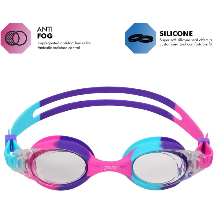 Окуляри Zoggs Baby Little Bondi Aqua/Purple/Clear, один розмір