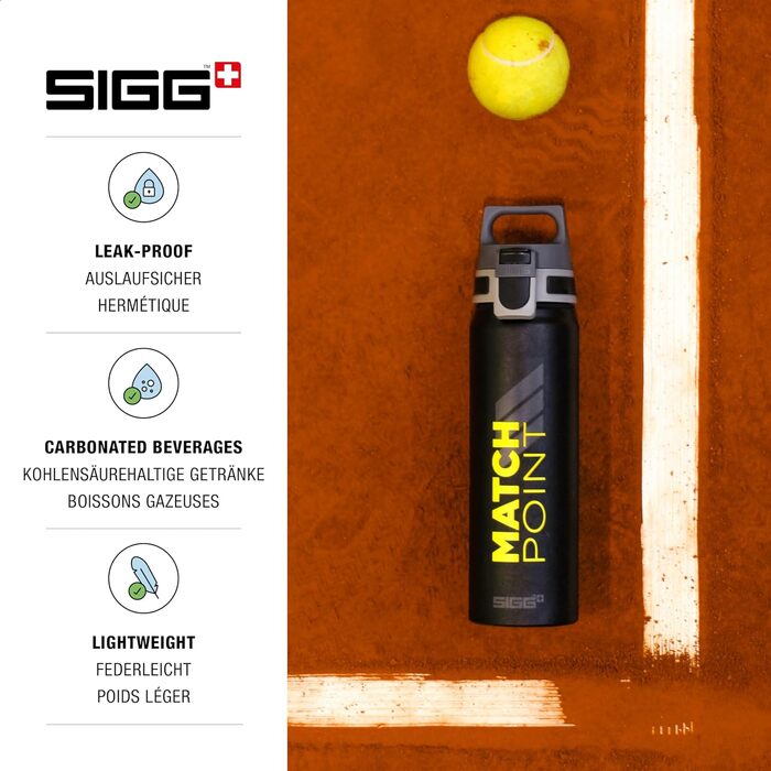 SIGG Алюмінієва пляшка для напоїв з газом WMB ONE, герметична, легка, BPA-free, 0,75/1 л, для туризму та спорту
