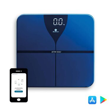Цифрова вага для людей BAXTRAN з Bluetooth, аналізом жиру та додатком, смарт-вага, стильний дизайн, міцна електронна вага
