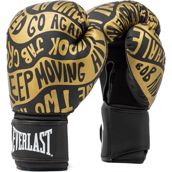 Боксерські рукавички Everlast Spark унісекс чорні/золоті 14 унцій