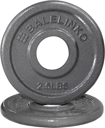 Пластина Balelinko Olympic Grip, чавун, 2.5LB-45LB, сірий, набір 2 шт.