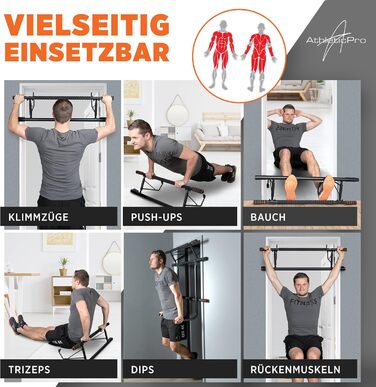 Дверна рама AthleticPro Pull-Up Bar з Dip Station, до 200 кг