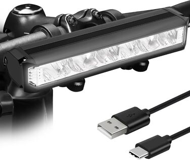Світлодіодна фара для велосипеда 3000 Люмен, акумулятор 8000 мА·год, USB-C зарядка, водонепроникна, StVZO стандарт