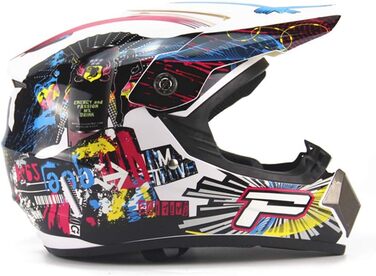 Мотошолом для дорослих і дітей Motocross Offroad ATV, захисний шолом для кросу, MTB, Downhill, DOT, розмір S (53-55 см), модель CC12