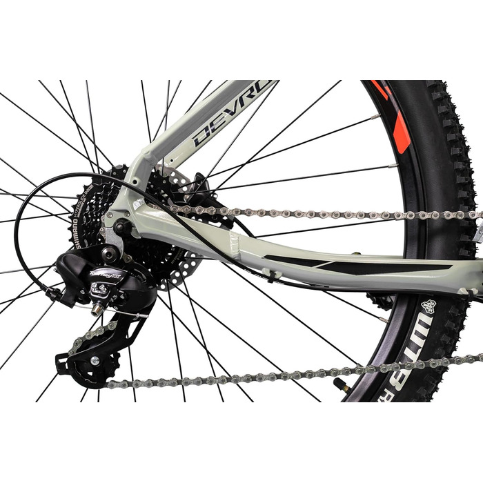 Чоловічий гірський велосипед Devron Ridde RM1.9 - колеса 29-zo, Shimano 3x8, гідравлічне дискове гальмо, універсальний MTB для пригод (срібло, м)