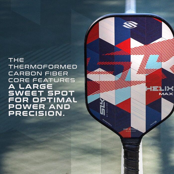 Patriot 2024 SLK Helix Pro Pickleball Paddle, гібрид карбон/скловолокно