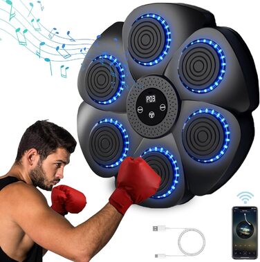 Електронна музична боксерська машина з Bluetooth, тренажер для ударів по стіні, для тренувань боксу