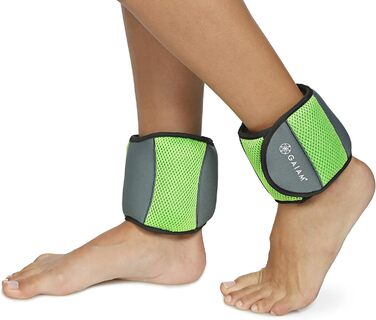 Силові тренувальні набори для жінок і чоловіків Gaiam Ankle Weights для жінок і чоловіків з регульованими ременями ходьба, біг, пілатес, йога, танці, аеробіка, кардіо вправи (набори 2,3 кг і 4,5 кг) Набір 2,3 кг (1,1 кг кожен)