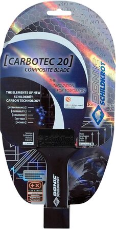 Ракетка Carbotec 20 для настільного тенісу, увігнута