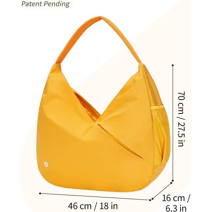 Жіноча спортивна сумка Ceneda Спортивна дорожня сумка з прихованим тримачем килимка для йоги та відділенням для взуття Танцювальна сумка-тоут з мокрим відділенням Нічна сумка вихідного дня для подорожей Yoga (помаранчевий)