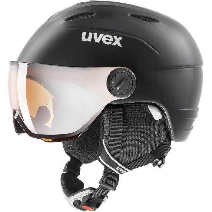 Гірськолижний шолом Uvex Kids Junior Visor Pro (52-54 см, чорний)