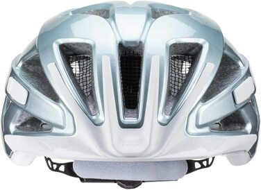 Велосипедний шолом uvex active для жінок і чоловіків, розмір 52-57 см, aqua white, регулювання розміру, можливість LED-підсвітки