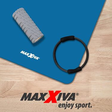 Гімнастичний килимок MAXXIVA 190x60/100x1,5 см, протиковзкий, без фталатів, з ременем для перенесення, для фітнесу, йоги, тренувань, вибір кольору