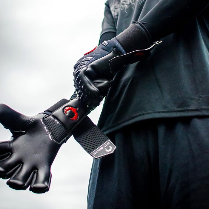 Професійні воротарські рукавички Renegade GK Eclipse з захистом пальців, розміри 7-12, контактне покриття 4+3 мм, максимальне зчеплення, захист і комфорт для чоловіків, дорослих і підлітків