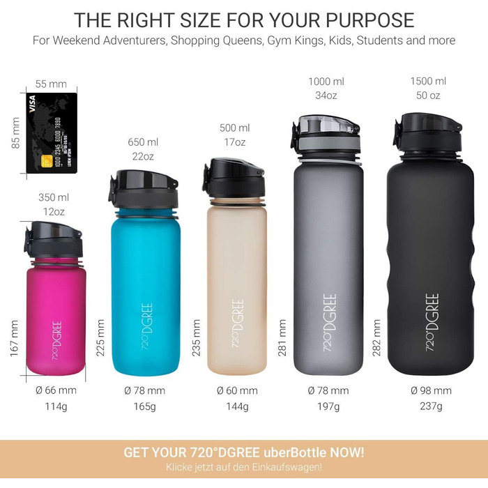 Набір 720°DGREE: дитяча пляшка для води uberBottle 350 мл з фруктовим фільтром SoftTouch Light Peach та книга рецептів напоїв для школи, спорту, подорожей