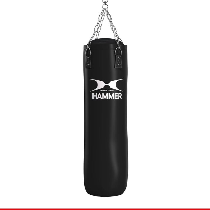 Боксерська груша HAMMER BOXING Premium Black Kick - ідеально підходить для тренувань з боксу та кікбоксингу 120 см Black